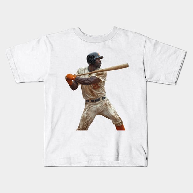 Bo Jackson plays baseball Kids T-Shirt by ArtJourneyPro